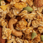 Homemade nut granola