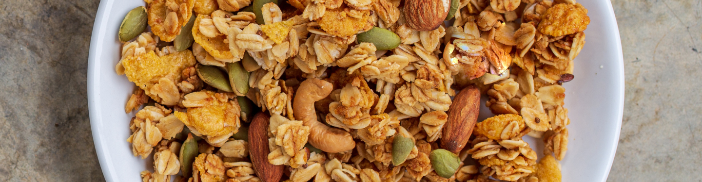 Homemade nut granola